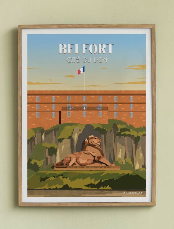 Affiche vintage du lion de Belfort