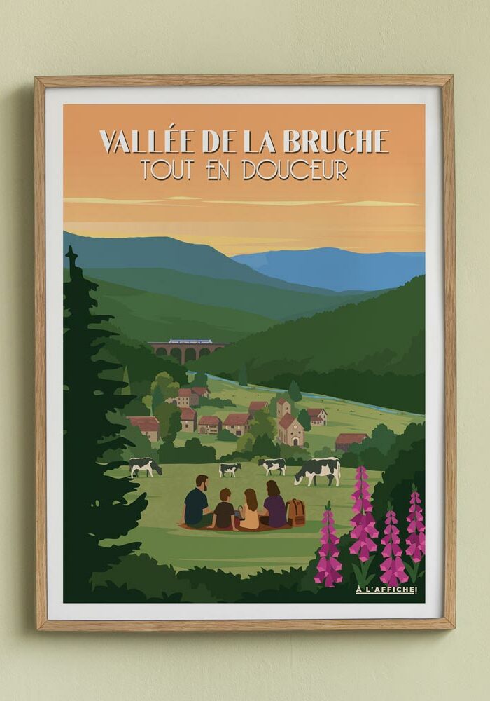 Affiche vintage de la vallée de la Bruche